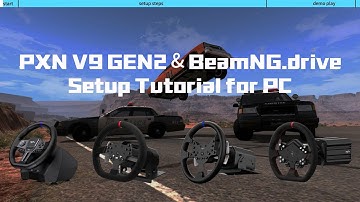 PXN V9 GEN2 Wheel Racing Simulator & PC BeamNG drive Setup Tutorial. #pxn #simulator #beamngdrive
