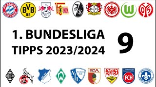 Bundesligatipps 1.Liga - 9.Spieltag - Saison 2023/2024