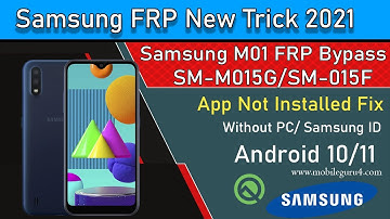 Samsung M01 FRP Bypass | M015G FRP Bypass | FRP New Tricks In 2021 | App Not Installed | Without PC
