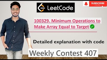 Leetcode | Weekly Contest 407 | D | 3229 | 3229. Minimum Operations to Make Array Equal to Target