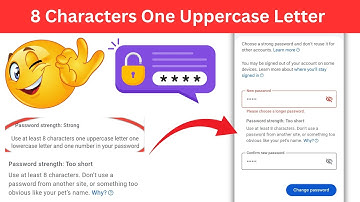 Use At Least 8 Characters One Uppercase Letter One Lowercase Letter And One Number In Your Password