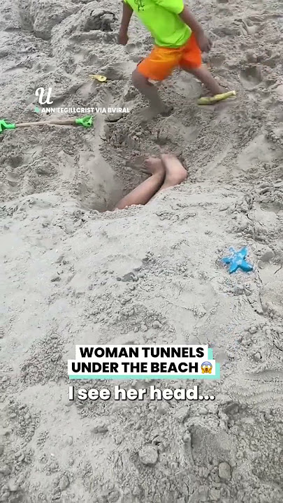Woman Extremely Dangerous Act On The Beach #funny #shorts #viralvideo