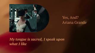 Ariana Grande - Yes, and? (sped up / short part lyrics)