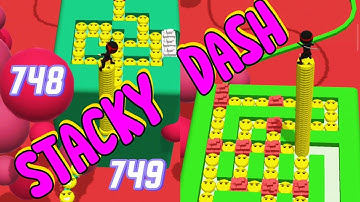 Stacky Dash - All Levels Gameplay Android,ios hard level #748 #749