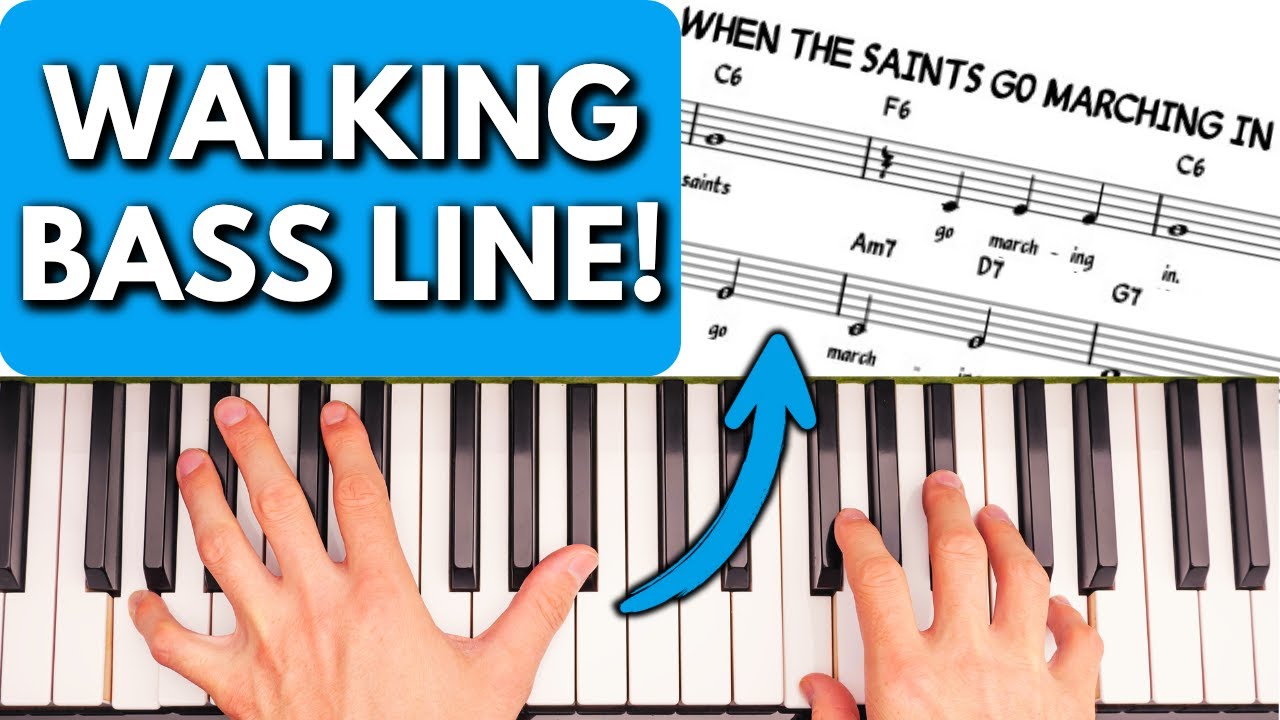 Превратите базовую игру левой рукой в ​​ПРЕКРАСНЫЙ «шагающий» бас (от начинающего до профессионала)