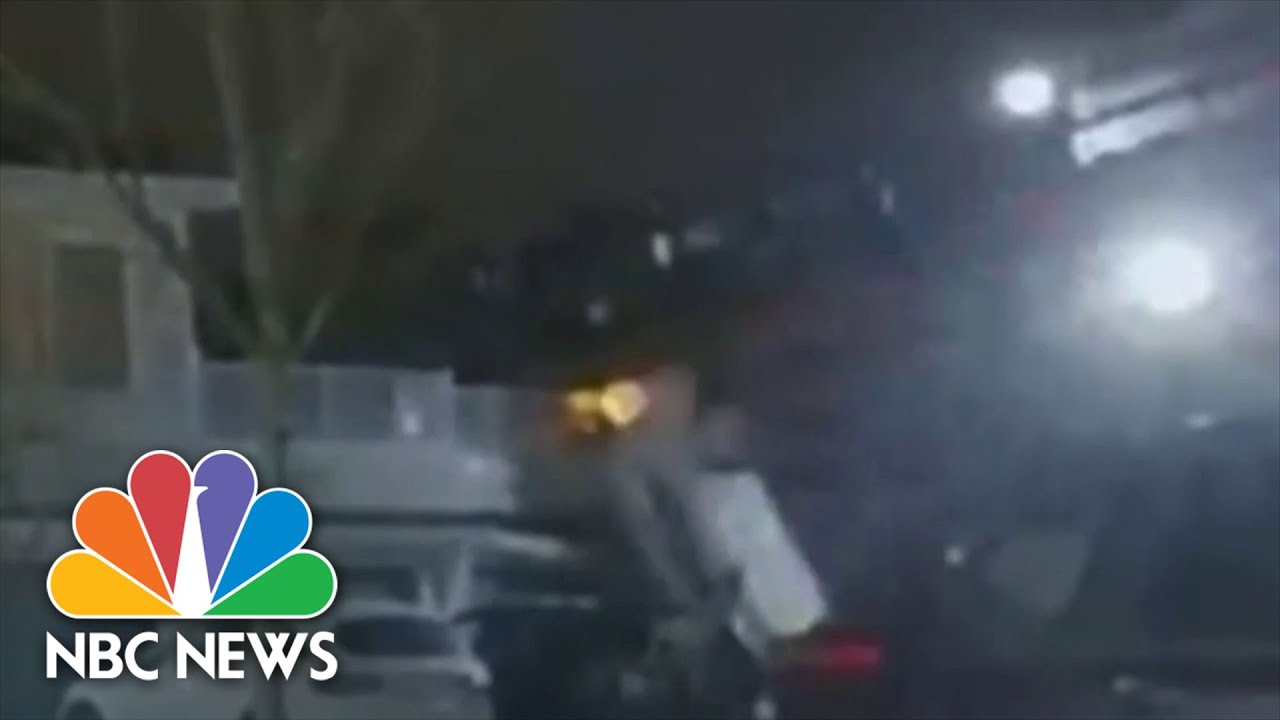 Watch: Stolen car plunges 21 feet as driver tries to evade police