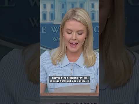 White House press secretary responds to Harvard anti semitism on campus