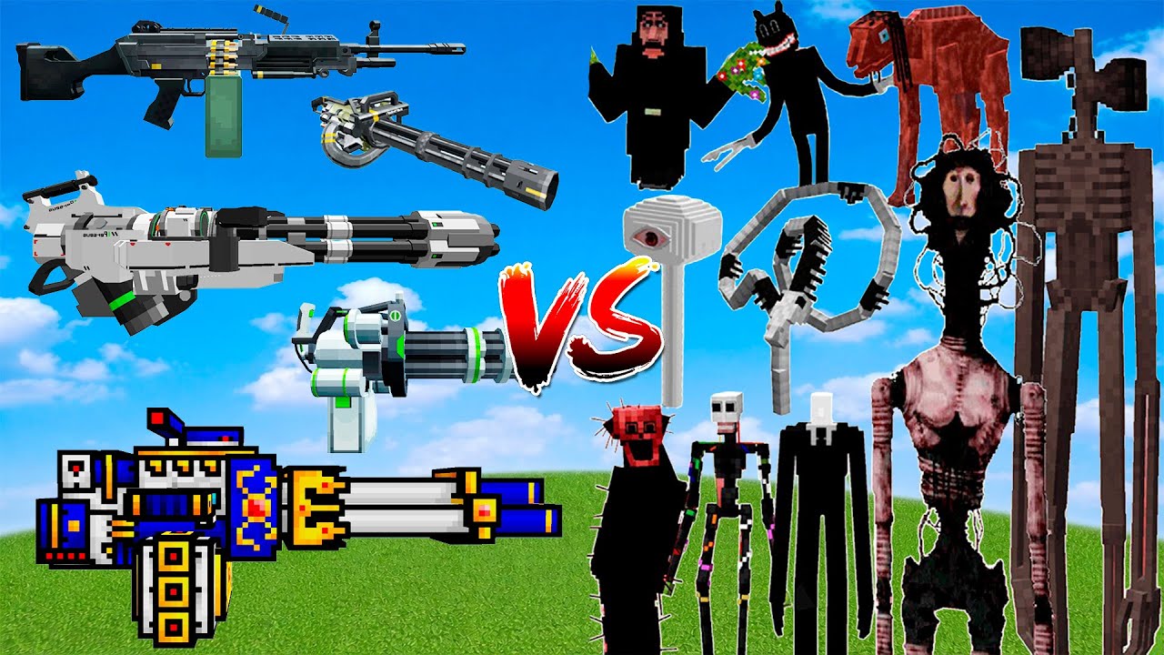 Which New Creepypasta Mutant mobs will survive TaCZ Minigun?