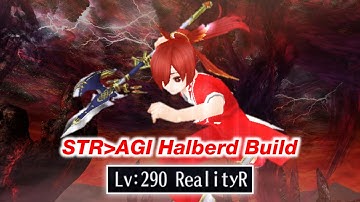 STR AGI Halberd Build Level 290 - Toram Online