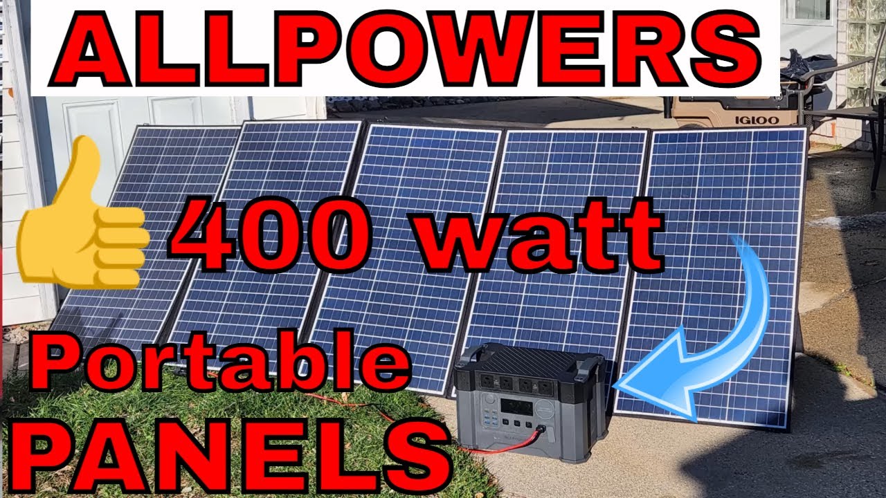 ALLPOWERS 400 WATT PORTABLE SOLAR PANEL Great for Outdoor Camping RV