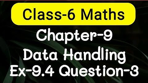 Exercise 9.4, Question number-3, Data Handling Chapter-9 | class-6 Ncert maths | cbse board