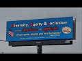 “Diversity, Equity &amp; Inclusion are as American as apple pie” reads billboard in Novi, Michigan