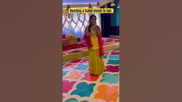 Hosting a haldi event is fun #anchoring #publicspeakingskills #anchor  #publicspeakingtips #shorts