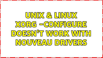 Unix & Linux: Xorg -configure doesn