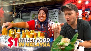 $1 Street Food in Malaysia / Kuala Lumpur Food Tour 2023 / First Time at Bazar Ramadan