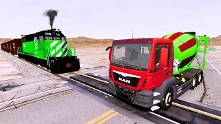 TRANSPORTING PIXAR CARS & FRUITS WITH COLORED & JOHN DEERE vs CLAAS vs TRACTORS - BeamNG.drive #962