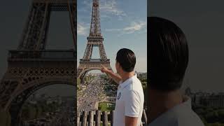 Eiffel Tower Full View 🔥 | Paris Beauty in 8 Seconds 🇫🇷✨