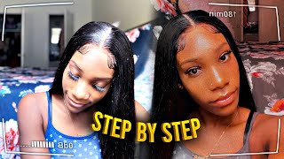 WATCH ME DO MY OWN  HAIR FOR MY BIRTHDAY ||4x4 CLOSURE||BLEACHING/PLUCKING ETC😌✌️💅🎊