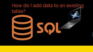 How to add data to an existing mysql table