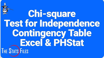 10.2.16 Chi-square test for Independence using Excel and PHStat to create the contingency table.