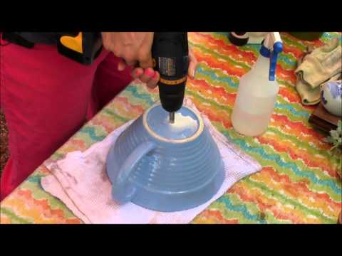 Drilling holes in pots