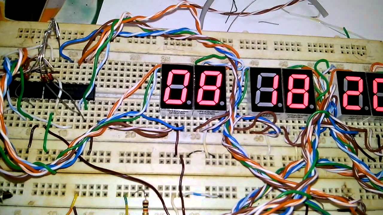 Digital clock with 4060 4013 4026 youtube