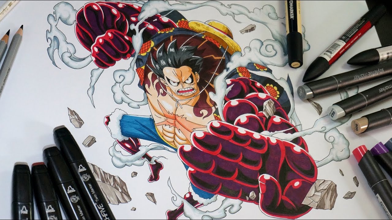 Drawing Luffy 4th Gear from One PiecePlease support me by like and share th...