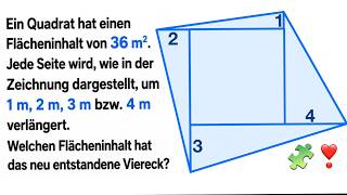 Calculate the area of the newly formed quadrilateral