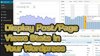 How To Display Post/Page Views Stats In Wordpress Front-end And Back-end