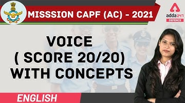 CAPF AC 2021| English | Voice with Concepts | SCORE20/20