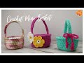 Mini Crochet Basket For Beginners Easy Crochet Easter Basket Egg Basket Crochet Easter Ideas