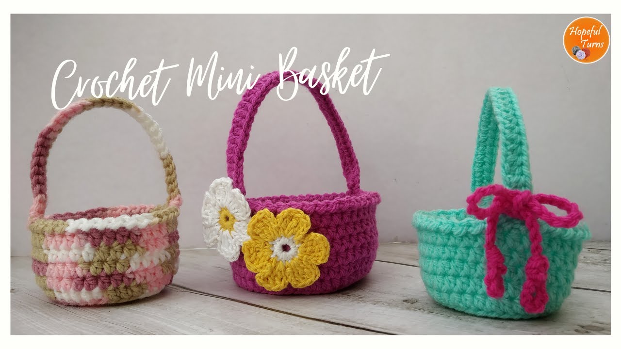 Mini Crochet Basket for Beginners | Easy Crochet Easter Basket / Egg ...