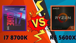 Intel 7 8700K Vs Ryzen 5 5600X Full Comparison With Cinebench And Gaming Benchmarks