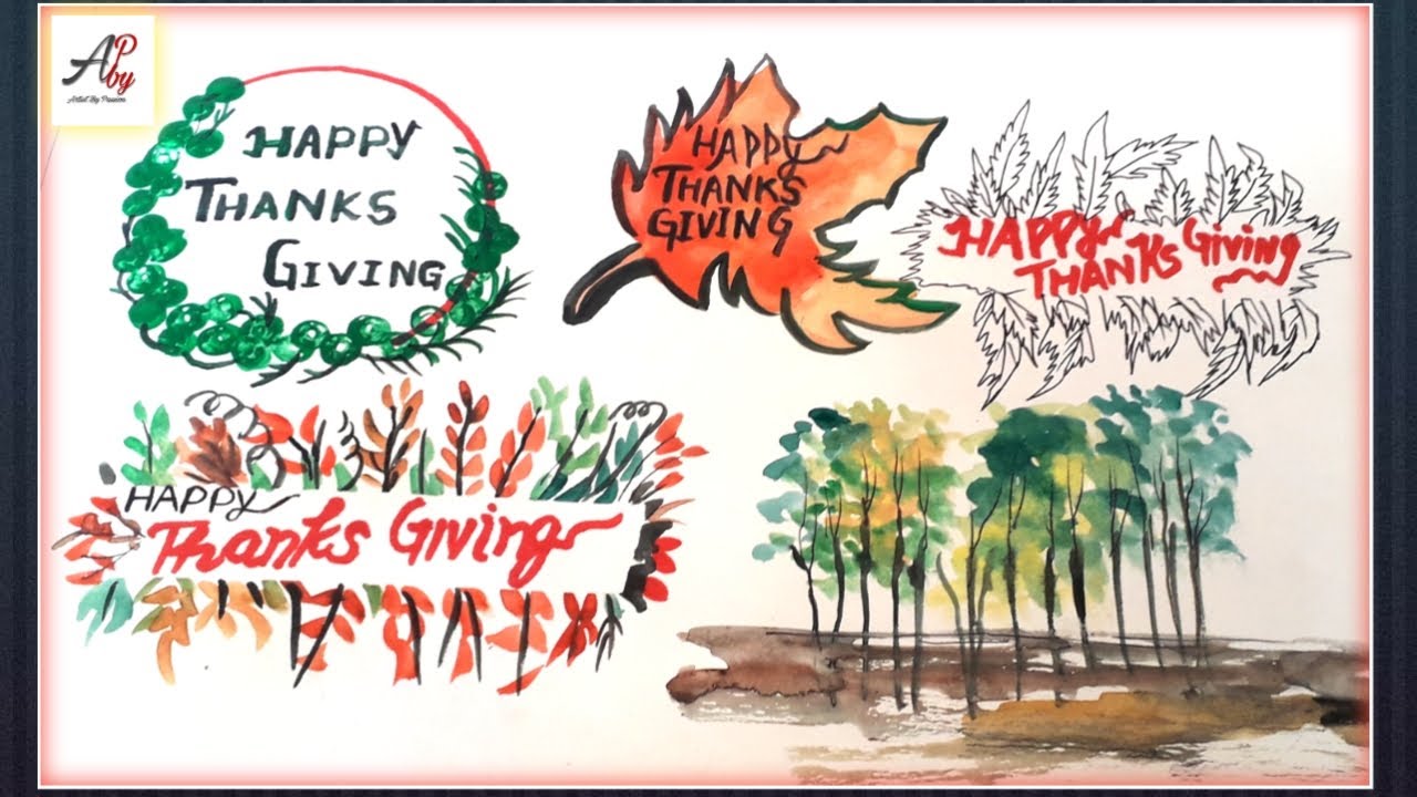 How To Draw Thanksgiving With 5 Different Ideas Thanksgiving Drawing Maxresdefault