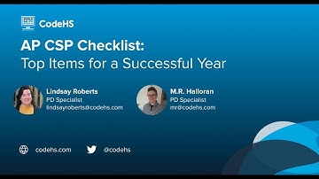 CodeHS Webinar: AP CSP Course Checklist