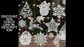 20Pcs Christmas Tree Decoration Hanging Ornaments Tree Snowman Reindeer Santa Snowflake Ornaments fo