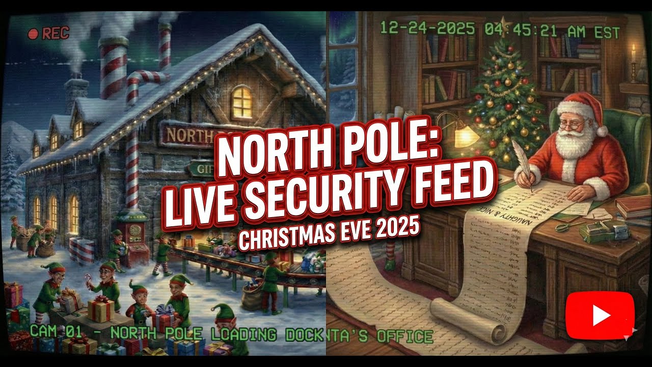 IS SANTA READY? Live North Pole Cam! Watch Him Load the Sleigh! 🎁🦌 ...