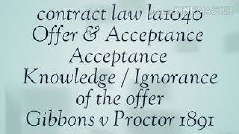 Gibbons v proctor 1891