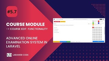 Part-5.7 Course Module | Edit Feature | Advanced Online Examination System in Laravel #php #laravel