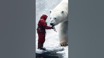 Save a cute polar bear from a horde of aggressive creatures!  A heartwarming rescue!