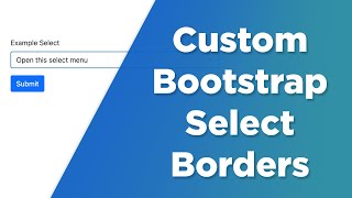 Custom bootstrap 5 form select border colors