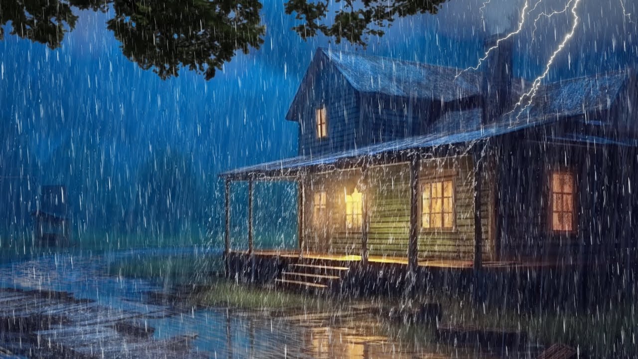 Som de CHUVA PESADA com TROVÕES em 3D para Dormir - Barulho de CHUVA ...