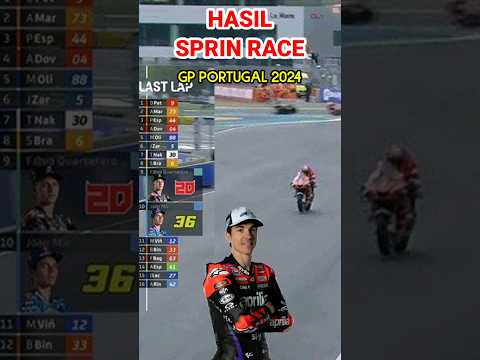 Hasil Sprint Race Motogp Portugal 2024 Tadi Malam #motogp #gpportugal #portuguesegp