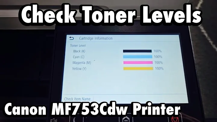 Canon MF753Cdw II Printer: Check Cartridge Toner Levels