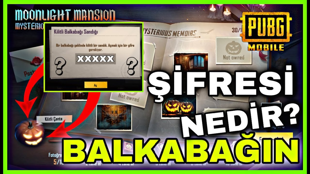 PUBG MOBİLE BALKABAĞIN ŞİFRESİ NEDİR !! | YENİ ETKİNLİK | LOCKED PUMPKİN CODE | MOONLİGHT MANSİON