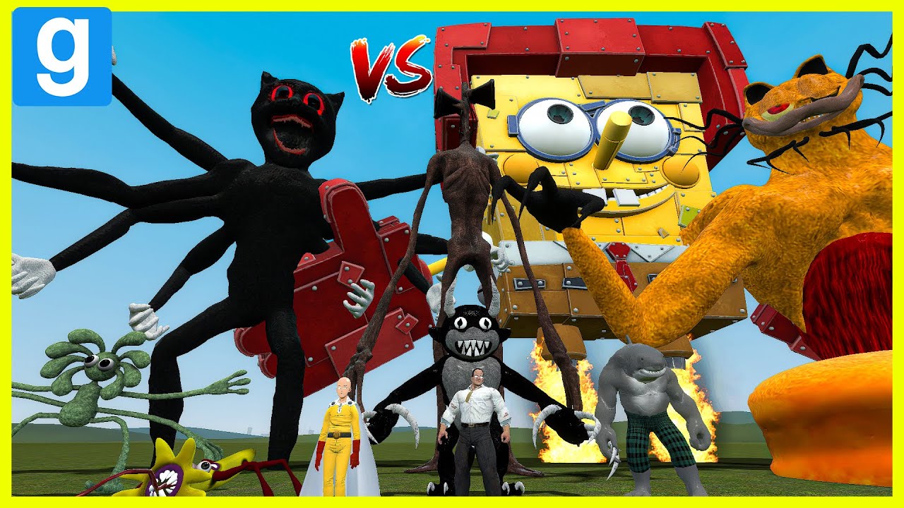 ALL TREVOR HENDERSON CREATURES RANDOM BATTLES PART 4 - Garry's Mod Sandbox