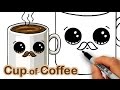 How to Draw a Cartoon Cup of Coffee Cute and Easy with Mustache