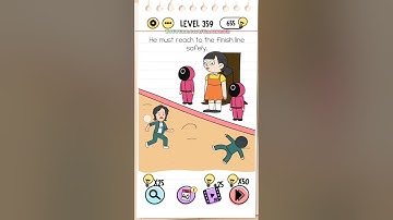 Brain test level 359 walkthrough - He must reach to the finish line safely - Gaming92