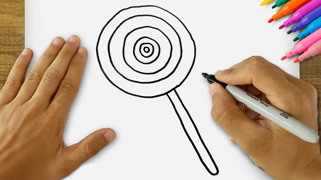 How to Draw Candy? Very Easy Candy Drawing - Step by Step Easy Drawings ...