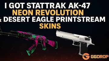 CS2 Case Opening | I Got StatTrak AK-47 Neon Revolution and Desert Eagle Printstream Skins at GGDrop